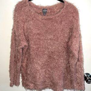 NY&Co pink eyelash soft sweater size Med